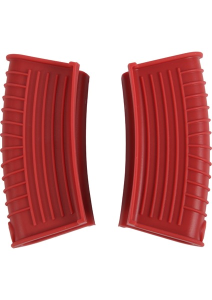 Kalınlaştırılmış Silikon Tava Sapı Kılıfı Yalıtım Kılıfı Tava Kulak Klipsi Dökme Demir Tava Kızartma Tavası Wok Sapı Tutucu, Kırmızı, 2 Adet (Yurt Dışından)