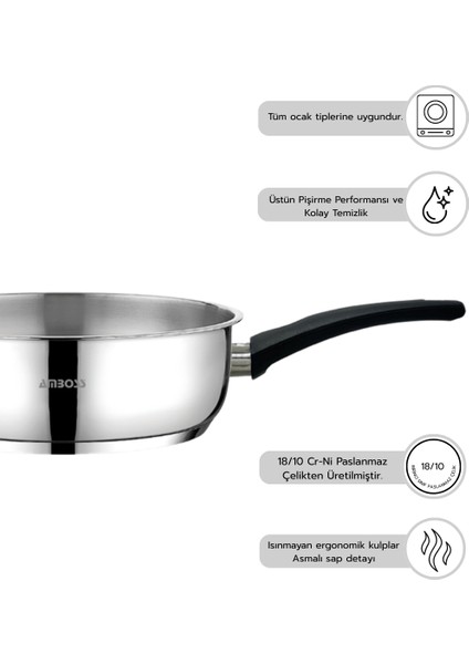 Siena Pro 2 Parça Paslanmaz Çelik Tava Seti fiyatları