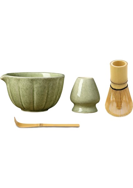 Ağızlı ve Çırpıcılı Match Kase, Matcha Kepçesi Matcha Chasen Tutucu - Matcha Çay Seremonisi Için 4 Parçalı Mükemmel Matcha Seti (Yurt Dışından)