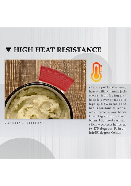 Kalınlaştırılmış Silikon Tava Sapı Kılıfı Yalıtım Kılıfı Tava Kulak Klipsi Dökme Demir Tava Kızartma Tavası Wok Sapı Tutucu, Kırmızı, 2 Adet (Yurt Dışından) modelleri