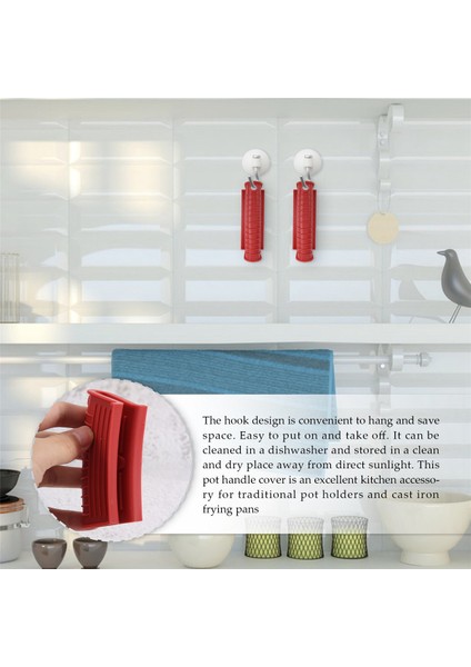 Kalınlaştırılmış Silikon Tava Sapı Kılıfı Yalıtım Kılıfı Tava Kulak Klipsi Dökme Demir Tava Kızartma Tavası Wok Sapı Tutucu, Kırmızı, 2 Adet (Yurt Dışından) fırsatları