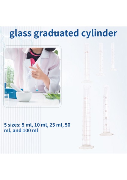 Dereceli Silindir Seti, Pipetler/karıştırma Çubukları/temiz Fırça ile Borosilikat Cam Ölçüm Silindirleri (Yurt Dışından) indirimleri