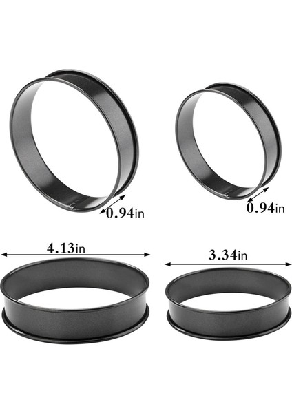 8'li Paket Yapışmaz Ingiliz Muffin Halkaları - Muffinler ve Krepler Için Paslanmaz Çelik Çift Açılmış Tart Halkaları (Yurt Dışından) fiyatları