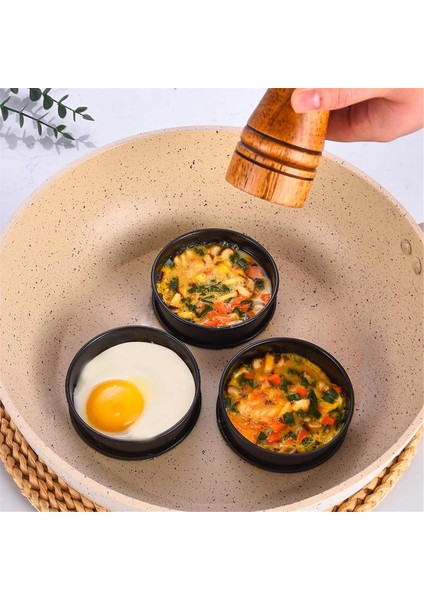 8'li Paket Yapışmaz Ingiliz Muffin Halkaları - Muffinler ve Krepler Için Paslanmaz Çelik Çift Açılmış Tart Halkaları (Yurt Dışından) modelleri