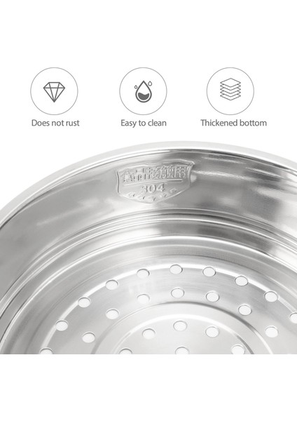 Çorba Tenceresi, Süt Tenceresi, Mutfak Aletleri Için Çift Kulaklı 18 cm Kalınlaştırıcı Gıda Buhar Rafı Paslanmaz Çelik Buharlı Pişirici (Yurt Dışından) indirimleri