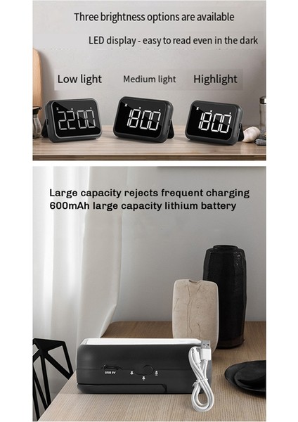 Çocuklar Için Zamanlayıcı, Mutfak Zamanlayıcıları, Yemek Pişirme Için Dijital Zamanlayıcı, Egzersiz, Çalışma Için Manyetik Geri Sayım Zamanlayıcısı, Fırın Siyah (Yurt Dışından)