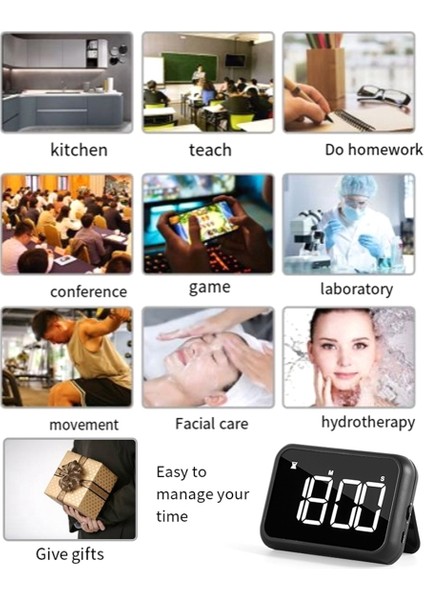 Çocuklar Için Zamanlayıcı, Mutfak Zamanlayıcıları, Yemek Pişirme Için Dijital Zamanlayıcı, Egzersiz, Çalışma Için Manyetik Geri Sayım Zamanlayıcısı, Fırın Siyah (Yurt Dışından) modelleri