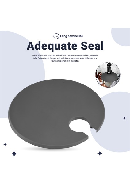 Adet Silikon Kapak - 10,5 Inç'e Kadar Stok Tencerelerine Uyar - Anova Culinary Sous Vide Hassas Pişirici Gri ile Uyumlu (Yurt Dışından) indirimleri