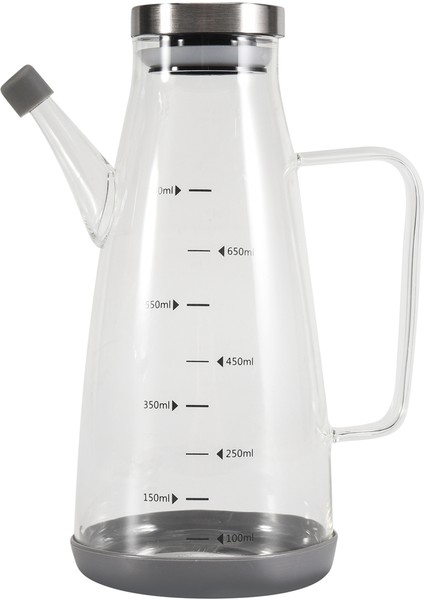 Pişirme Için Büyük Yüksek Borosilikat Cam Yağ Şişesi, Kaymaz Silikon Tabanlı 25 Floz Yağ ve Sirke Dağıtıcı Şişe (Yurt Dışından)