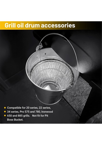 Traeger Odun Ateşinde Pişirilen Pelet Barbekü Izgara Aksesuarlarına Uygun Tek Kullanımlık Yağ Kovası Astarları 6'lı Paket (Yurt Dışından) fırsatları