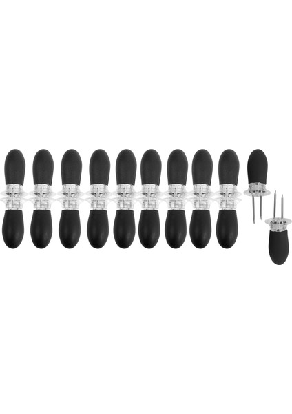 20 Adet/10 Çift Mısır Tutacağı Taşınabilir Meyve Tutacağı Barbekü Malzemeleri Paslanmaz Çelik Mısır Koçanı Barbekü Çatal Şişleri (Yurt Dışından)