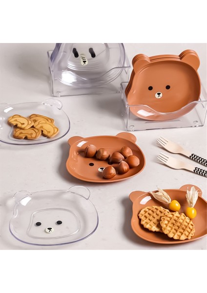 Şeffaf Sevimli Karikatür Şeklinde Ayı Tükürük Kemik Kabı Masaüstü Çöp Kutusu Atıştırmalık Yiyecek Artıkları Meyve Tabağı Mutfak Sofra Takımı (Yurt Dışından) modelleri