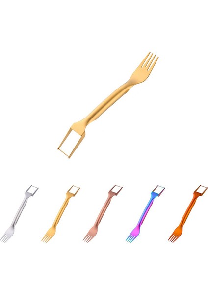 2'si 1 Arada Paslanmaz Çelik Meyve Kesici, Çift Kafa Karpuz Kesici Dilimleme Aleti, Taşınabilir Kesici Çatal Kırmızı (Yurt Dışından) modelleri