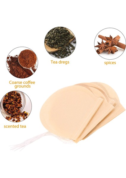 Çay Poşetleri, 300 Adet Tek Kullanımlık Boş Çay Poşeti, Çay Demliği, Bağcıklı Çay Poşetleri, Gevşek Yapraklı Bitki Çayları Için Güvenli Doğal Malzeme Çay Poşetleri, Yuvarlak Şekil (Yurt Dışından) indirimleri