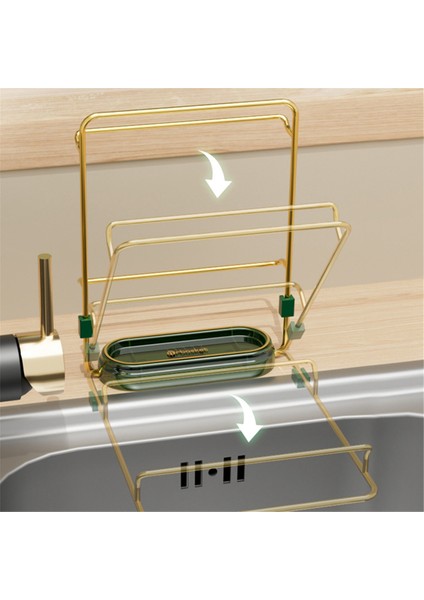 Mutfak Tek Kullanımlık Filtre Ağı Çöp Süzgeci Rafı Artıklar Ev Süzgeci Lavabo Filtre Rafı, Yeşil-Altın (Yurt Dışından) indirimleri
