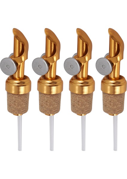 4'lü Zeytinyağı Musluğu Mantarlı Yağ Musluğu Likör Dökücüler Zeytinyağı ve Sirke Tıpası Mutfak Dökme, Likör Veya Yağlar Için (Yurt Dışından)