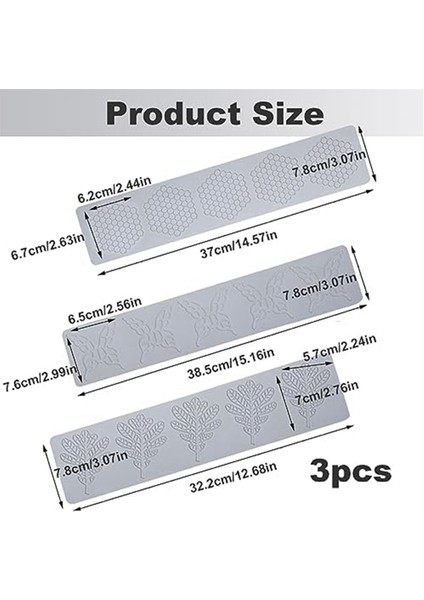 Fayans Kek Fondan Kalıbı 3 Parça Petek Kalıp Yaprak ve Kelebek Yeniden Kullanılabilir Kabartma Matı Dantel Silikon Kalıp (Yurt Dışından) indirimleri