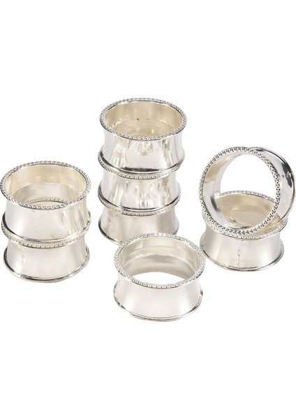 8 Adet Çinko Alaşımlı Boncuklu Peçete Halkası Narin Peçete Tokası (Gümüş) (Yurt Dışından) modelleri