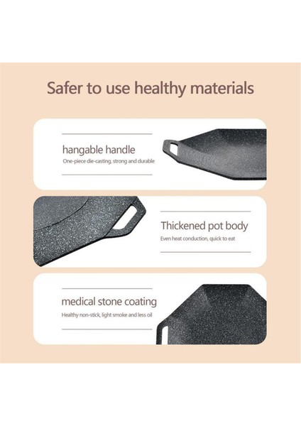 Taşınabilir Kore Barbekü Tava Tabağı, Tıbbi Taş Sekizgen Yapışmaz Fırın Tepsisi, Kore Çok Amaçlı Barbekü Tepsisi (Yurt Dışından) modelleri