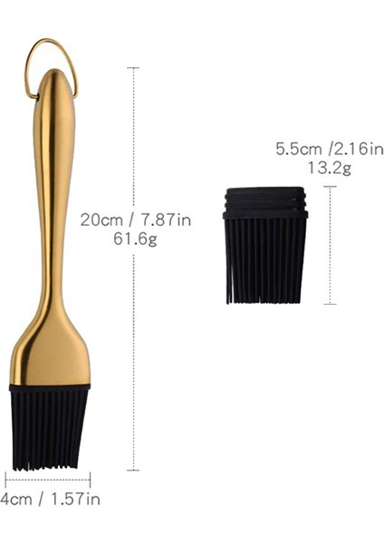 Adet Yağ Fırçaları Paslanmaz Çelik Silikon Mutfak Barbekü Izgara Pişirme Pişirme Fırçaları Barbekü Pişirme Aletleri-B (Yurt Dışından) fiyatları