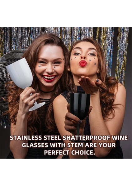 Kapaklı Saplı Paslanmaz Çelik Şarap Kadehleri Çift Duvarlı Yalıtımlı Şarap Bardağı Kırılmaz Kadehler Şarap Kadehleri 10OZ A (Yurt Dışından) fırsatları