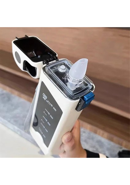 350 ml Spor Su Bardağı Kare Şekilli Öğrenci Plastik Su Şişesi Fitness Bardağı Pipetli Su Isıtıcısı Açık Hava Spor Su Şişesi, C (Yurt Dışından) fiyatları