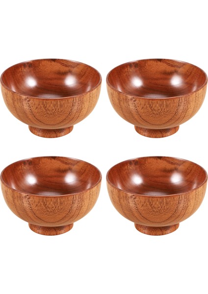 Jujube Japon Tarzı Ahşap Kase Ahşap Pirinç Kase Erişte Kase Masif Ahşap Kase, Çap 4,5 Inç x 2-5 / 8 Inç, Pirinç, Çorba, Sos, Dekorasyon Için (Orta) 4 Paket (Yurt Dışından) fiyatları