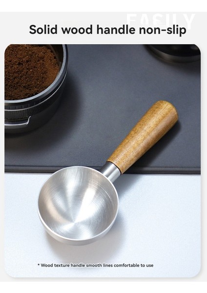 Kahve Ölçü Kaşığı, Ahşap Saplı Paslanmaz Çelik Kahve Kepçesi, Kahve, Çay ve Daha Fazlası Için Mutfak, Ev ve Diğer Kullanımlar Için (Yurt Dışından)