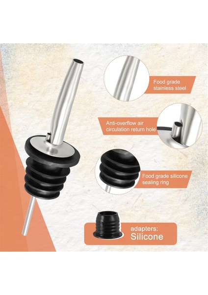 12 Parçalı Likör Dökme Ağzı ve Adaptörleri, Alkol Şişeleri Için Hızlı Dökme Aparatları, Paslanmaz Çelik Zeytinyağı Dökme Ağzı Likör Dökme Aparatları (Yurt Dışından) modelleri