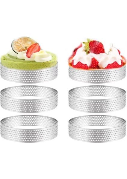 Adet 18 cm Delikli Yuvarlak Tart Halkaları Yuvarlak Paslanmaz Çelik Meyveli Turta Kiş Kek Mus Kalıbı Mutfak Pişirme Aracı (Yurt Dışından) modelleri