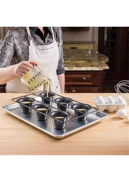 Bardaklık Yapışmaz Popover Tepsisi Muffin Cupcake Pişirme Kabı Puding Tepsisi Fırında Pişirme Için Frittata Muffin Kiş Puding Kek (Yurt Dışından)