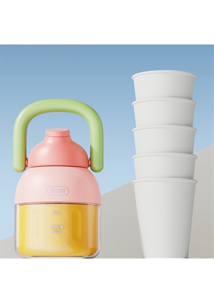 Shake ve Smoothieler Için Taşınabilir Blender, Sızdırmaz Su Şişesi, Çıkarılabilir Pipet, Kablosuz Taşınabilir Meyve Sıkacağı (Yurt Dışından) modelleri