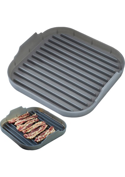 Silikon Mikrodalga Pastırma Tepsisi Mikrodalga Pastırma Makinesi Gıda Sınıfı Silikon Mikrodalga Pastırma Tavası Siyah (Yurt Dışından) fiyatları