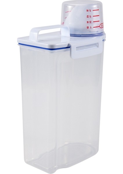 Pirinç Gevreği Saklama Kabı - Hava Geçirmez Kuru Gıda Pirinç Saklama Kabı Plastik Küçük Pirinç Dağıtıcısı ve Ölçü Kabı (Yurt Dışından) fiyatları