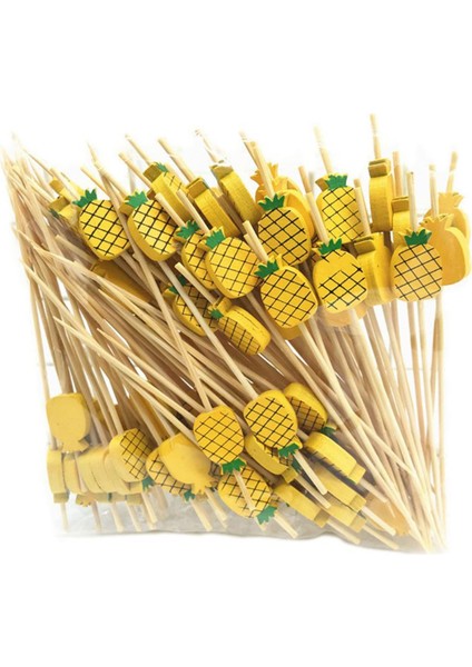 100 Adet Tek Kullanımlık Bambu Kürdanlar Gıda Meyve Kokteyli Kürdanları El Yapımı Kürdanlar Piknik Malzemeleri Dekorasyon Malzemeleri (Yurt Dışından)