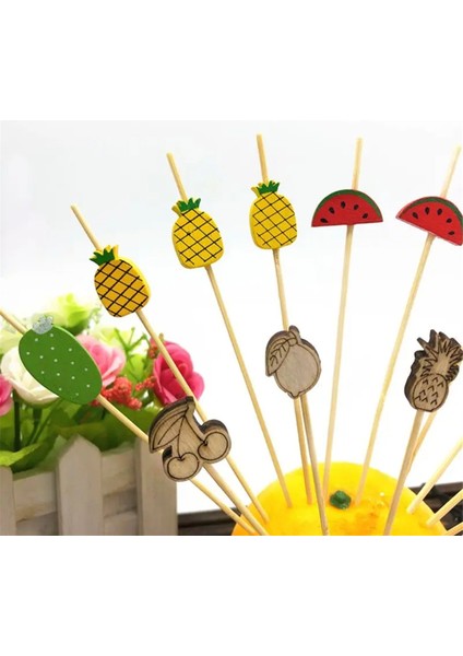 100 Adet Tek Kullanımlık Bambu Kürdanlar Gıda Meyve Kokteyli Kürdanları El Yapımı Kürdanlar Piknik Malzemeleri Dekorasyon Malzemeleri (Yurt Dışından) modelleri