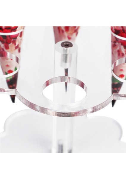 1 Adet 6 Delikli Akrilik Dondurma Külahı Standı Tutucu Şeffaf (Yurt Dışından) modelleri