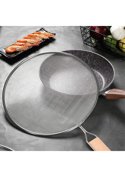Pişirme Kızartma Paslanmaz Çelik Sıçrama Önleyici Yağ Ağı Yağ Sıçrama Önleyici Izgara Tava Ağ Koruyucu Sıçrama Kapağı 33 cm (Yurt Dışından) indirimleri