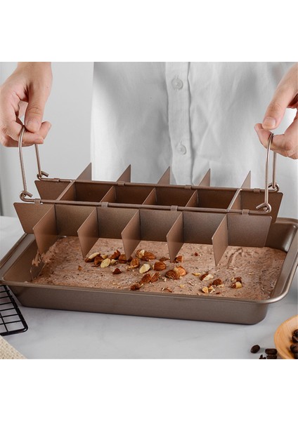 Bölmeli Brownie Tepsisi, Yapışmaz Ekmek Tepsisi, Fırın Tepsisi, Kek Için 18 Önceden Kesilmiş Kare Kalıp (Yurt Dışından) indirimleri