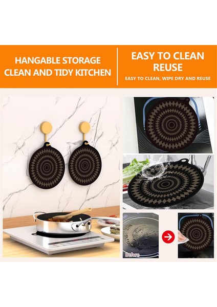 2 Adet Termokromik Silikon Indüksiyonlu Ocak Koruyucu Mat - Indüksiyonlu Pişirme Kapları Için Kaymaz Indüksiyonlu Ocak Matı (Yurt Dışından) modelleri