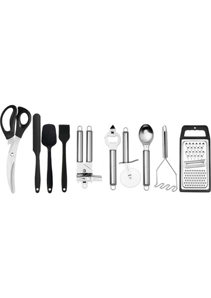 Şef Silikon Mutfak Gereçleri Seti, 34 Parçalı Isıya Dayanıklı Mutfak Aletleri ve Rende Siyah (Yurt Dışından) modelleri