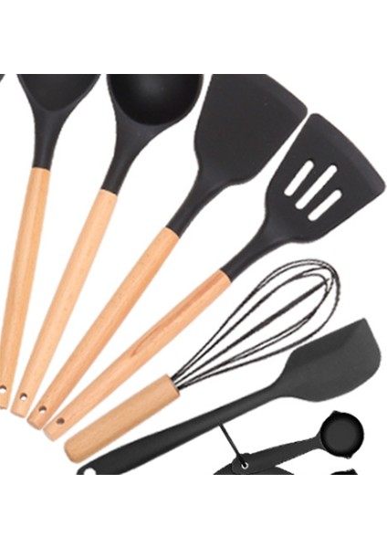 Şef Silikon Mutfak Gereçleri Seti, 34 Parçalı Isıya Dayanıklı Mutfak Aletleri ve Rende Siyah (Yurt Dışından) indirimleri