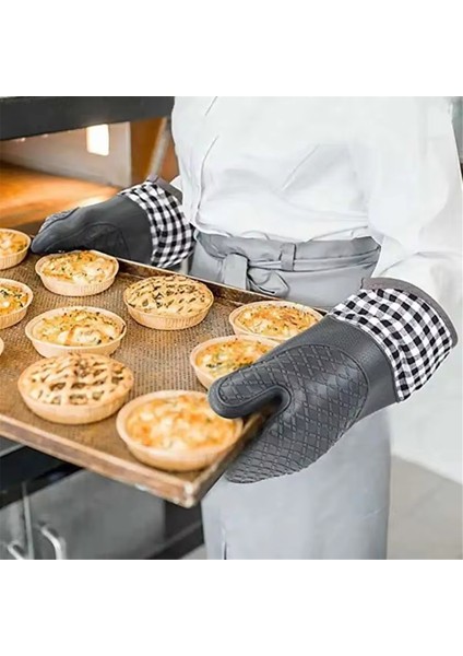 Yüksek Sıcaklıkta Haşlanmaya Karşı Silikon Yalıtımlı Mutfak Eldivenleri Mutfak Pişirme Eldivenleri (Yurt Dışından) indirimleri
