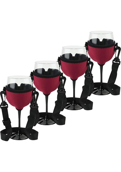 4 Adet Taşınabilir Şarap Kadehi Tutucu Askısı Şarap Askısı Boyunduruğu Bardak Tutucu Desteği Boyun Askısı Doğum Günü Kokteyl Araçları Için B (Yurt Dışından)