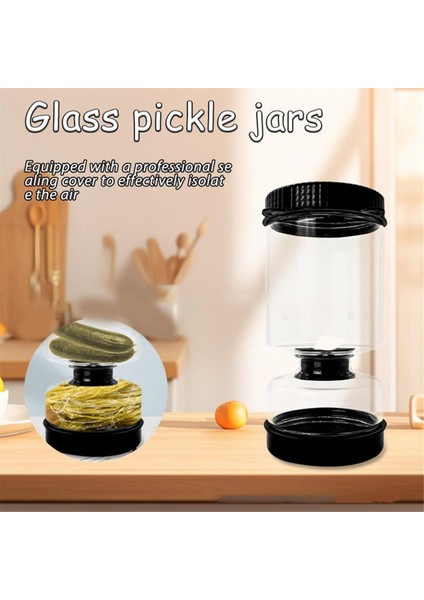 34 Onsluk, Kapaklı ve Iki Küçük Çatallı Filtreli Turşu Kavanozu - Sızdırmaz Contalı Cam Turşu Kabı (Yurt Dışından) fiyatları