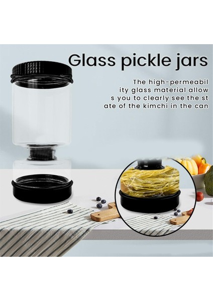 34 Onsluk, Kapaklı ve Iki Küçük Çatallı Filtreli Turşu Kavanozu - Sızdırmaz Contalı Cam Turşu Kabı (Yurt Dışından) modelleri