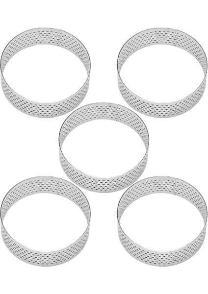 10 Adet 6 cm Dairesel Tart Halkası Pizza Tatlı Dıy Paslanmaz Çelik Delikli Meyveli Turta Kek Mus Kalıpları Pişirme Kalıbı Aracı (Yurt Dışından) fiyatları