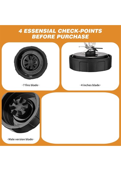 Ninja Için SS101 Yedek Bıçak 7 Kanatçık, SS100, SS300, SS351, SS400, SS401, CO351B Için Blender Yedek Parçaları (Yurt Dışından) fırsatları