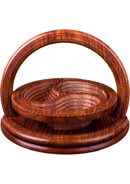 El Yapımı Ahşap Oyma Meyve Tabağı Ahşap Meyve Sepeti Katlanabilir Kuru Meyve Sepeti Katlanabilir Ekmek Kuruyemiş Sepetleri, 3 Izgara (Yurt Dışından) indirimleri