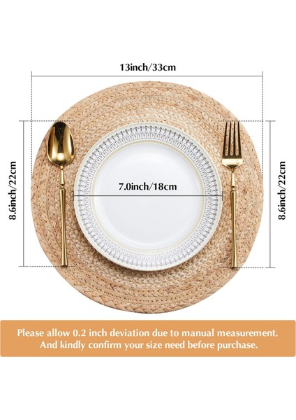 Boho Amerikan Servis Altlığı 6'lı Set - El Yapımı Dokuma Amerikan Servis Altlığı Su Sümbülü Paspasları, Yemek Masası Mutfak Için Yuvarlak Amerikan Servis Altlığı 13 Inç (Yurt Dışından) modelleri